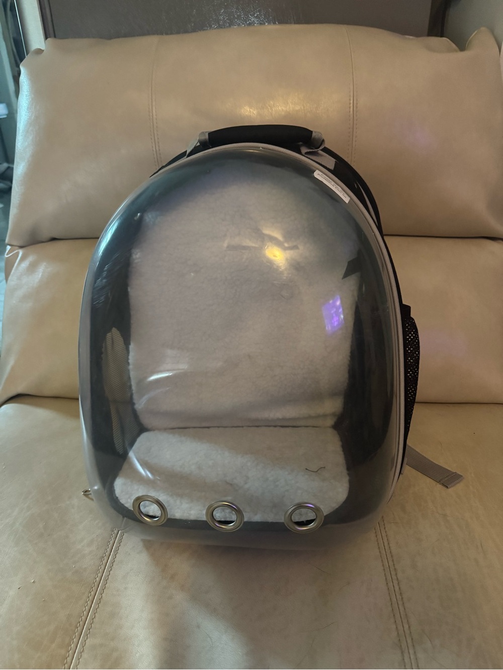 Transparent Bubble Pet Carrier Backpack - Gray